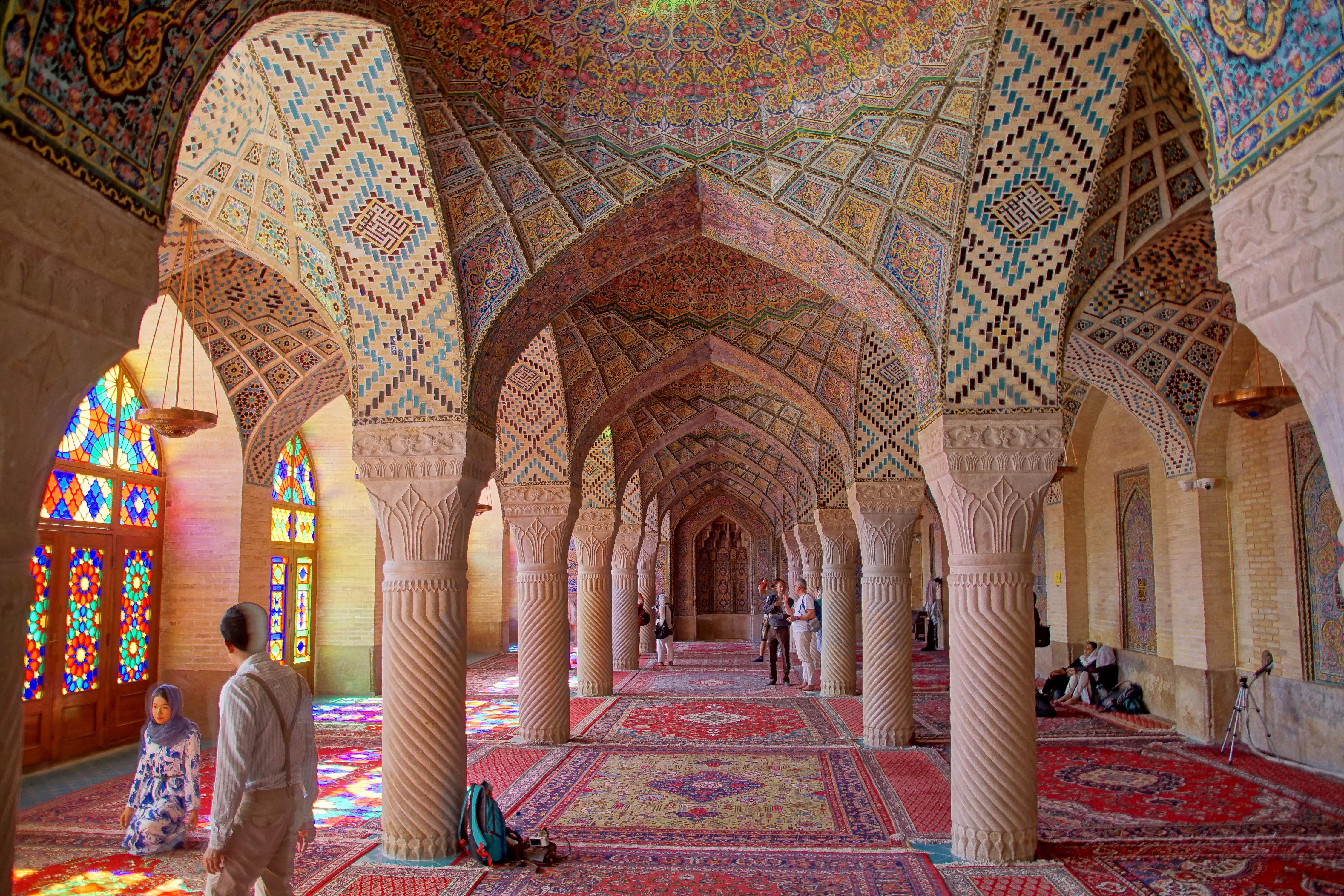 Persian carpets in the Nasir al-Mulk Mosque, Shiraz