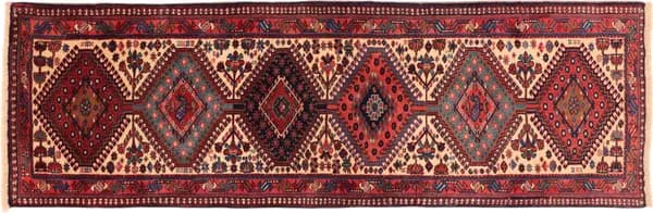 Hand-knotted Yalameh, 187 × 60 cm