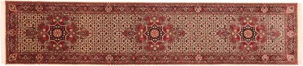 Hand-knotted Bidjar, 386 × 85 cm