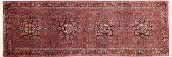 Handgeknüpfter Bidjar | Exklusiv Teppich, 299 × 101 cm, mit Seide — RUGSOCIETE Hamburg