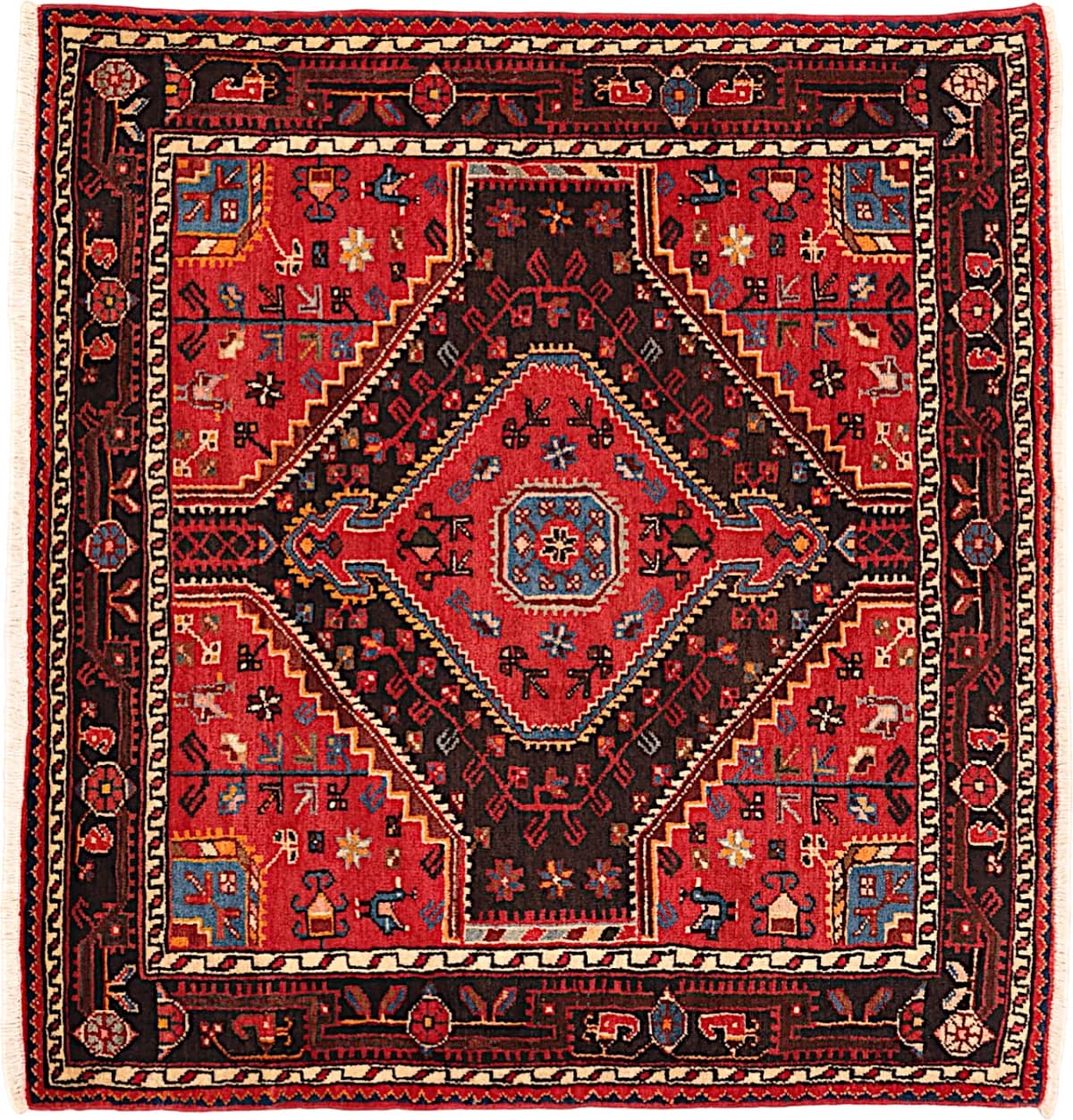 Hand-knotted Beghardeh rug, 138 × 128 cm — RUGSOCIETE Hamburg Speicherstadt