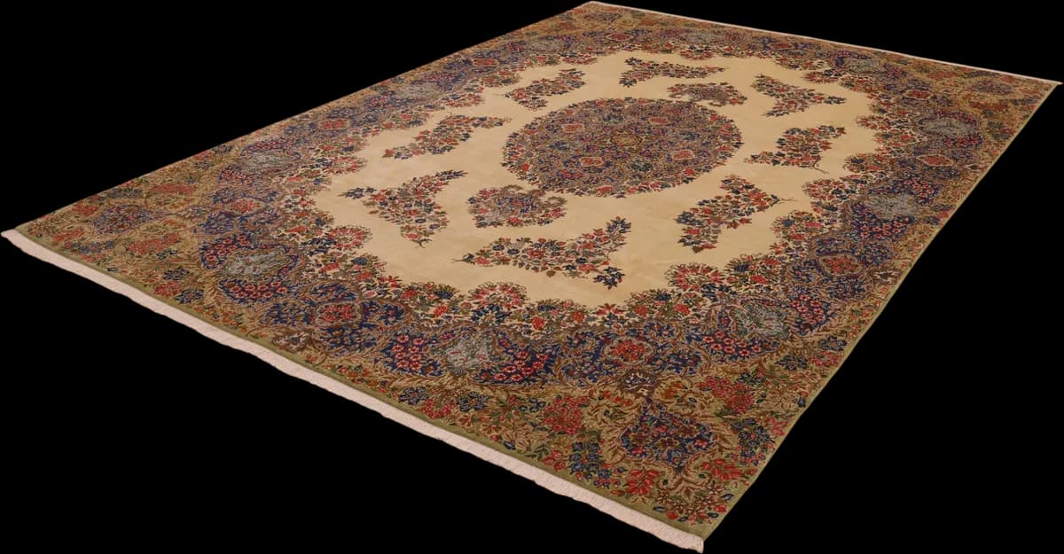Kerman — Ravar, 357 × 246 cm — detail | RUGSOCIETE