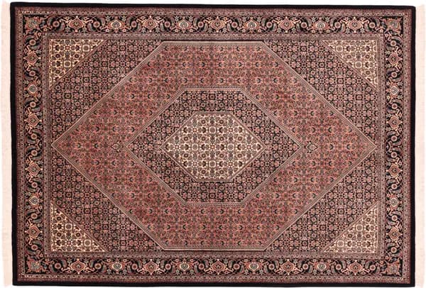 Handgeknüpfter Bidjar | Exklusiv Teppich, 241 × 169 cm, mit Seide — RUGSOCIETE Hamburg