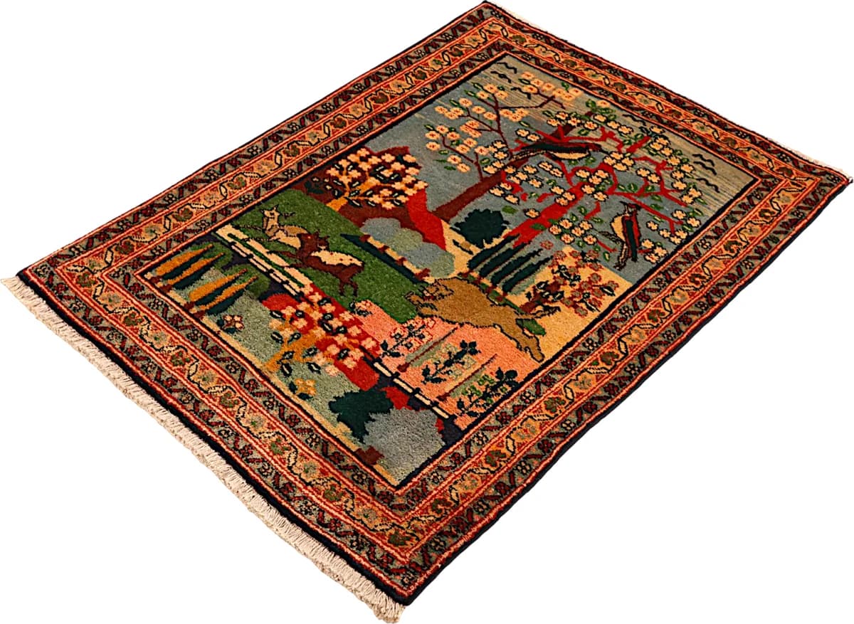 Ardabil rug — close-up of the weave and pile | RUGSOCIETE