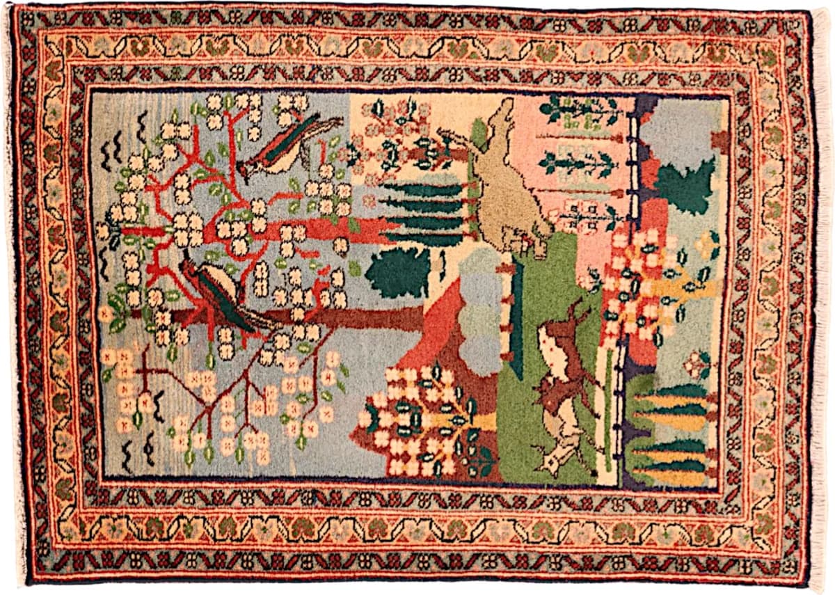 Hand-knotted Ardabil rug, 107 × 76 cm — RUGSOCIETE Hamburg Speicherstadt