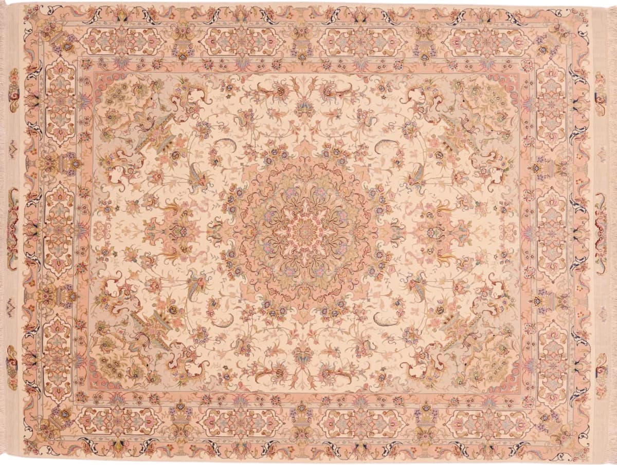 Hand-knotted Tabriz 55 rug, 253 × 200 cm — RUGSOCIETE Hamburg Speicherstadt