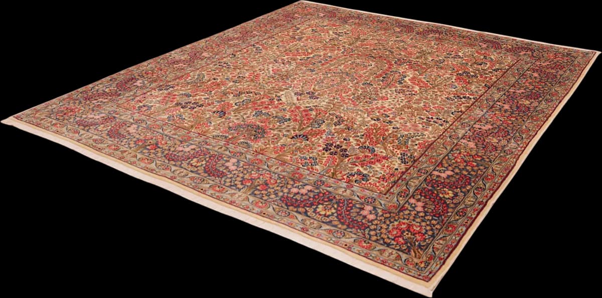 Kerman — Ravar, 244 × 211 cm — detail | RUGSOCIETE