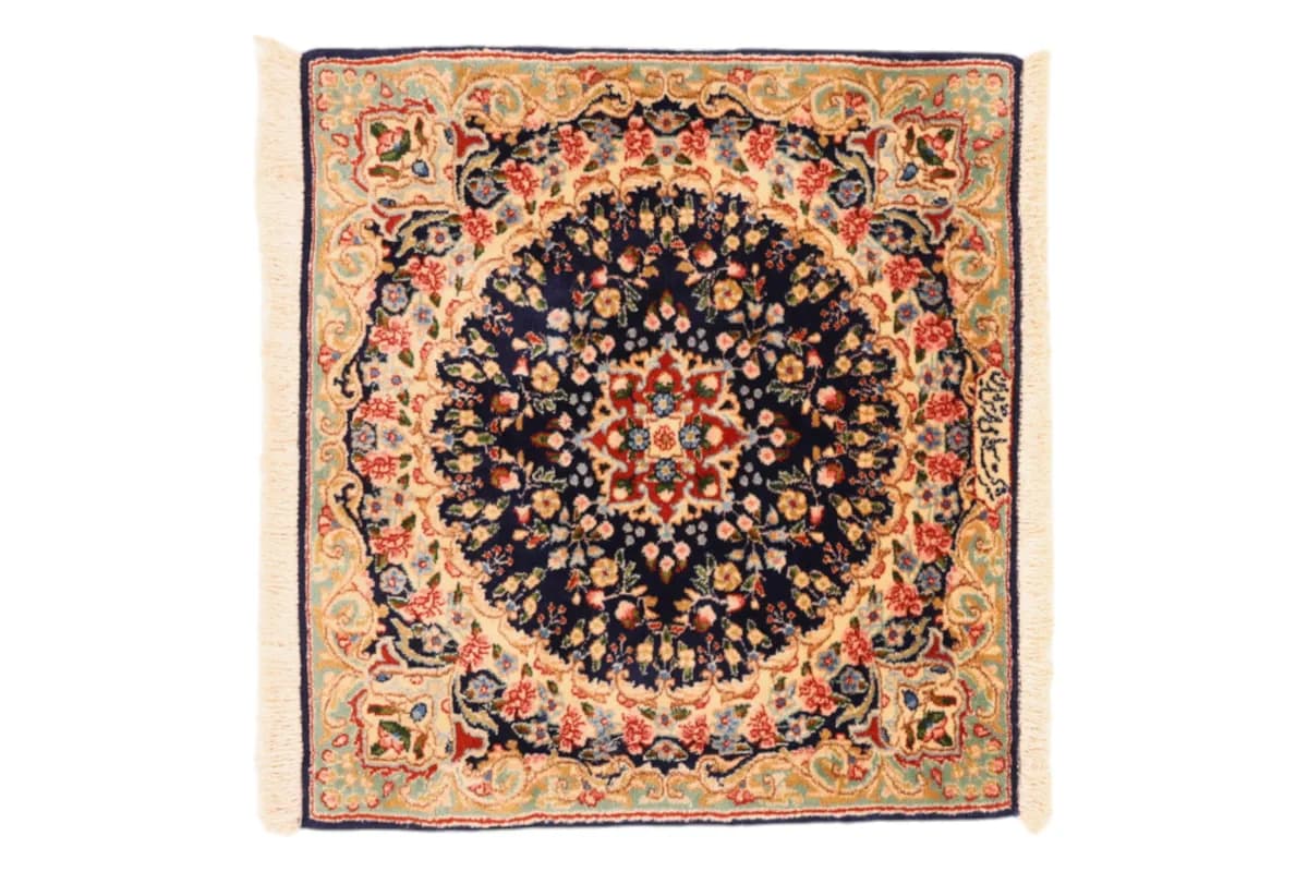 Kerman Teppich 19032 — Ravar, 60 × 65 cm | RUGSOCIETE