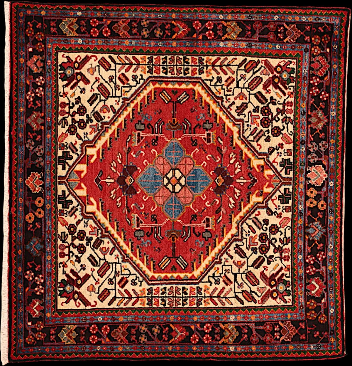 Hamadan — Beghardeh, 128 × 135 cm | RUGSOCIETE