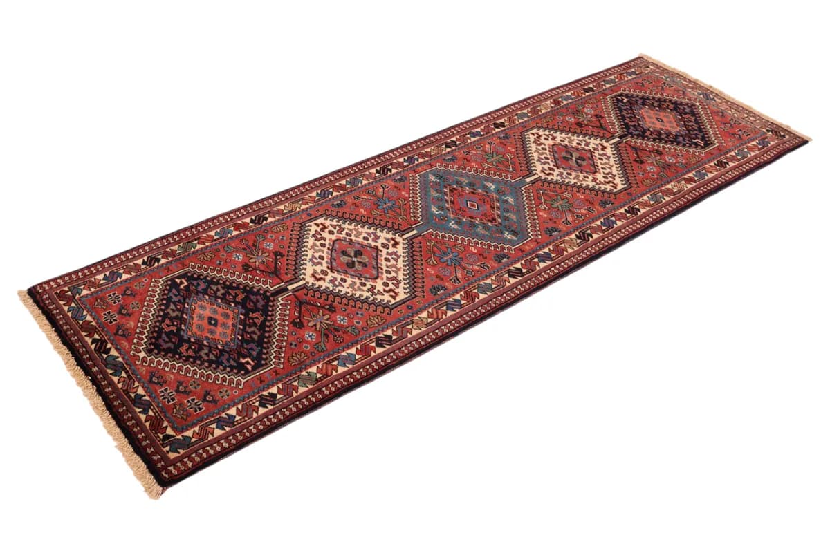 Yalameh — Kashkouli Excl., 196 × 67 cm — detail | RUGSOCIETE