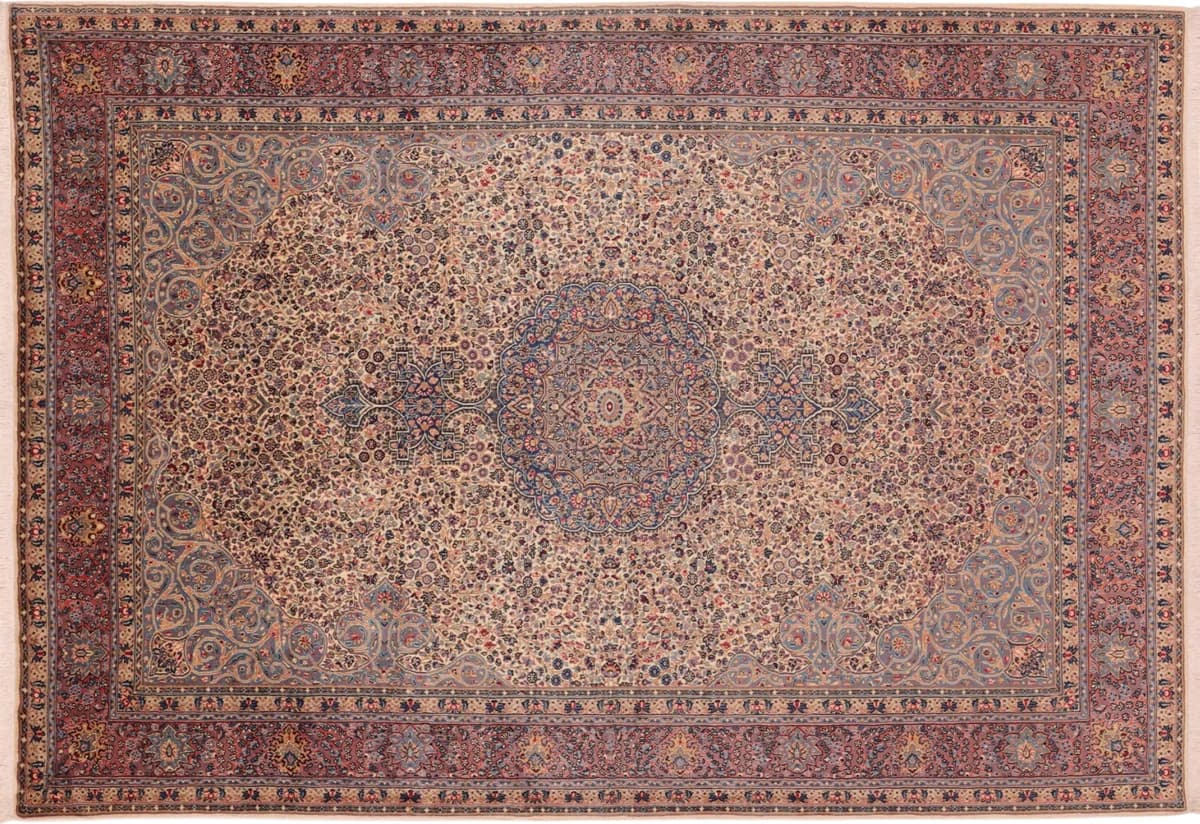 Hand-knotted Rafsanjan rug, 291 × 202 cm — RUGSOCIETE Hamburg Speicherstadt