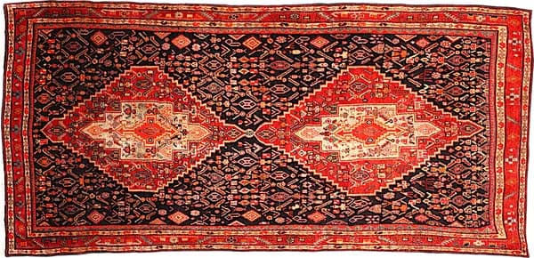 Hand-knotted Kordi, 332 × 158 cm