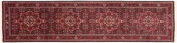 Handgeknüpfter Bidjar | Exklusiv Teppich, 311 × 74 cm, mit Seide — RUGSOCIETE Hamburg