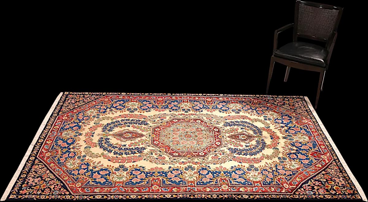 Kerman — Ravar, 238 × 151 cm — detail | RUGSOCIETE