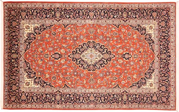 Hand-knotted Kashan, 215 × 138 cm