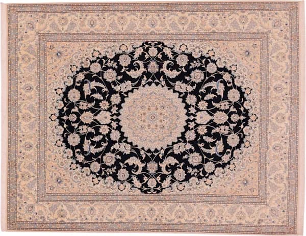 Handgeknüpfter Nain | Exklusiv Teppich, 252 × 200 cm, mit Seide — RUGSOCIETE Hamburg