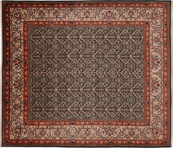 Hand-knotted Khorasan, 292 × 255 cm