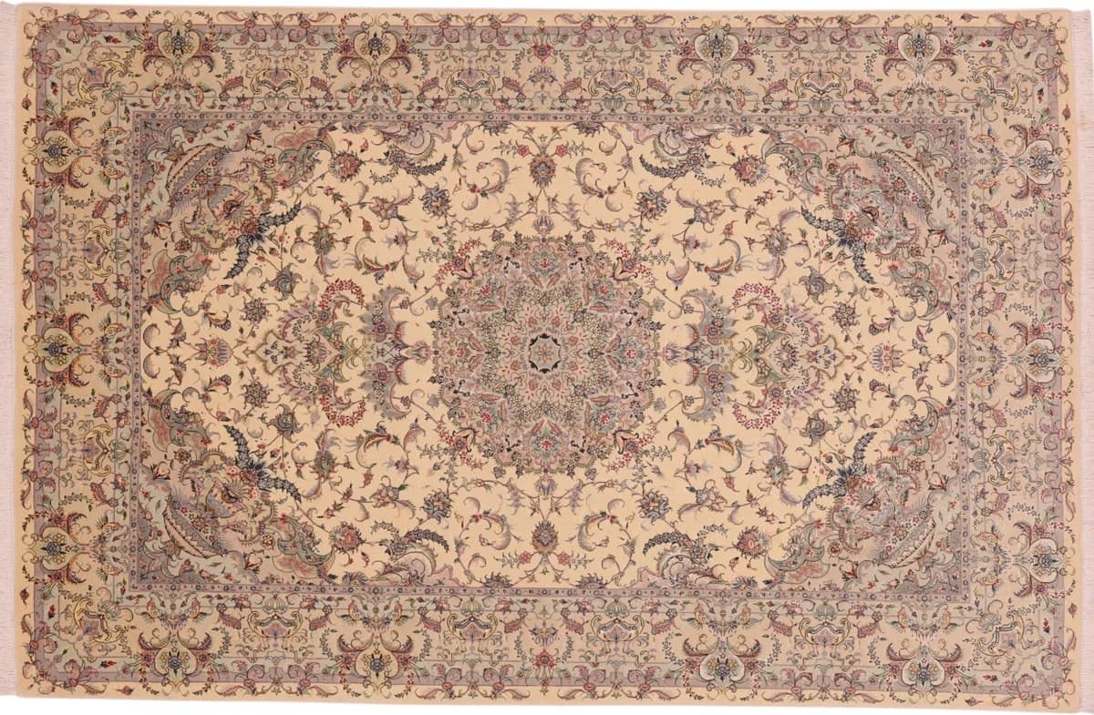 Hand-knotted Tabriz rug, 297 × 194 cm — RUGSOCIETE Hamburg Speicherstadt