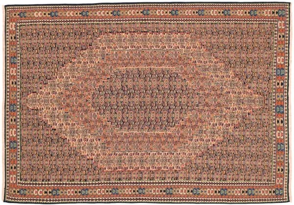 Hand-woven Kelim Kordestan, 279 × 198 cm