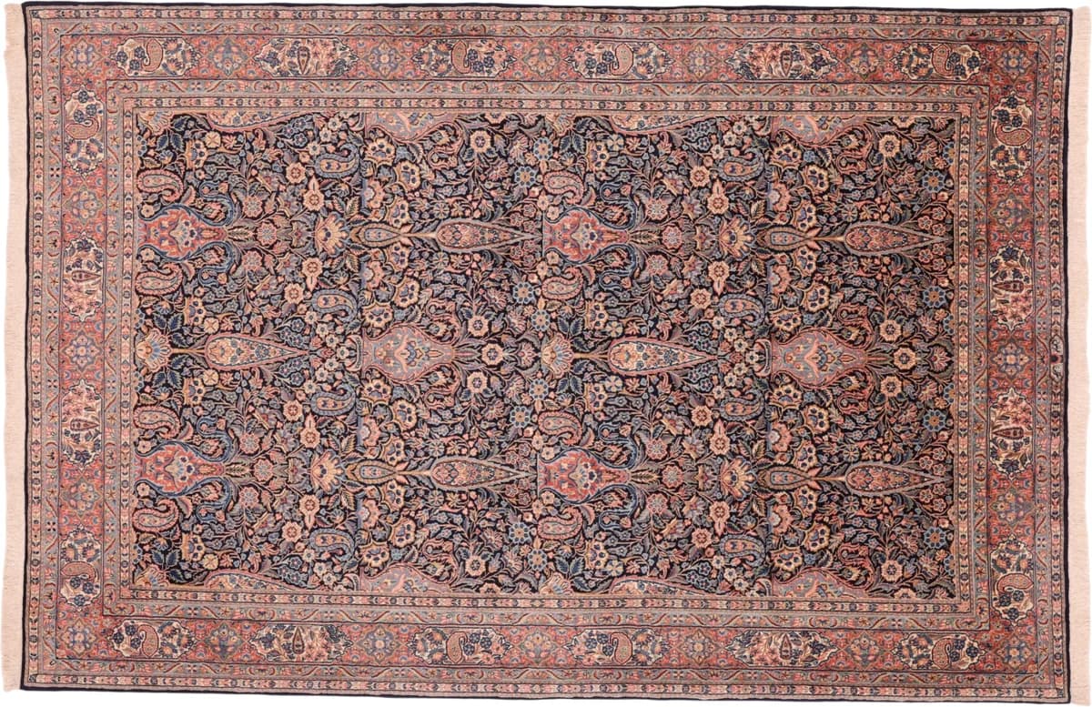 Hand-knotted Rafsanjan rug, 296 × 197 cm — RUGSOCIETE Hamburg Speicherstadt