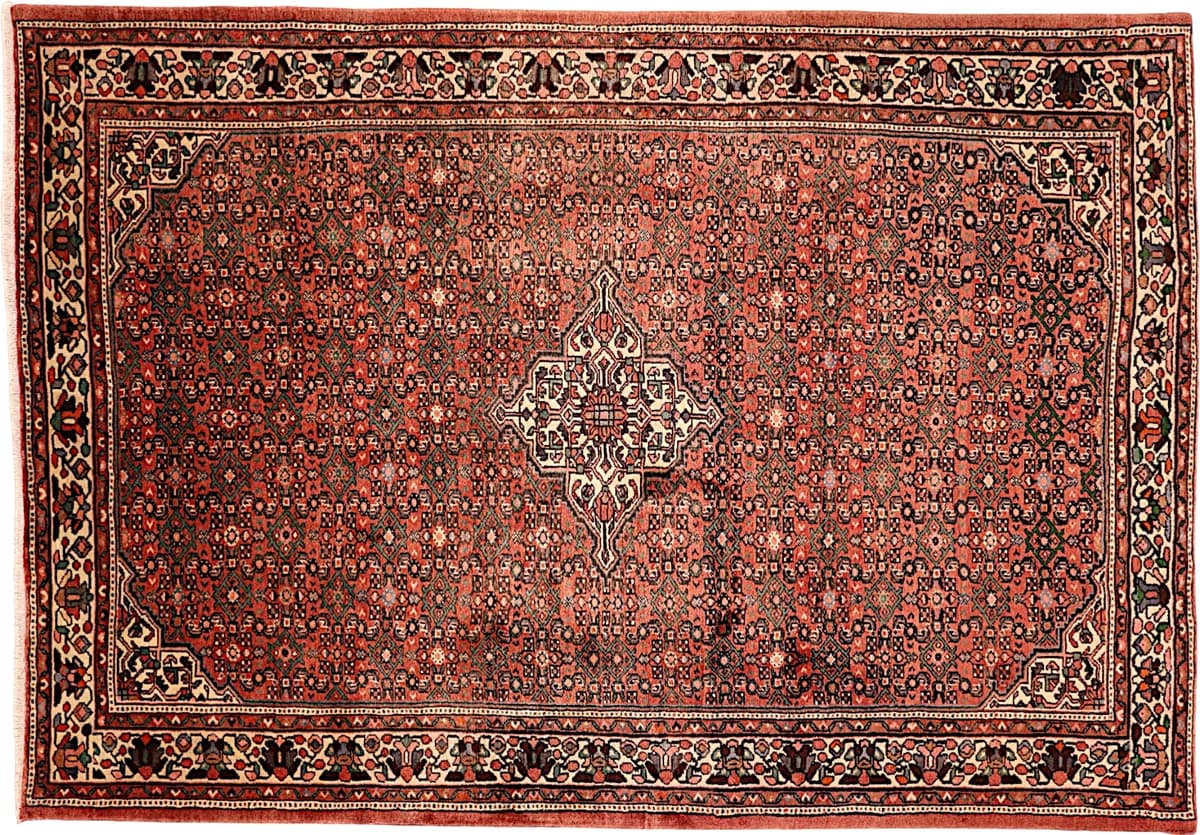 Hand-knotted Hossein-Abad rug, 302 × 210 cm — RUGSOCIETE Hamburg Speicherstadt