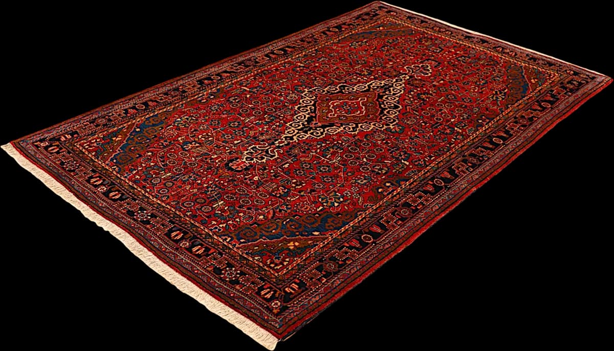 Hamadan — Djozan, 220 × 138 cm — detail | RUGSOCIETE
