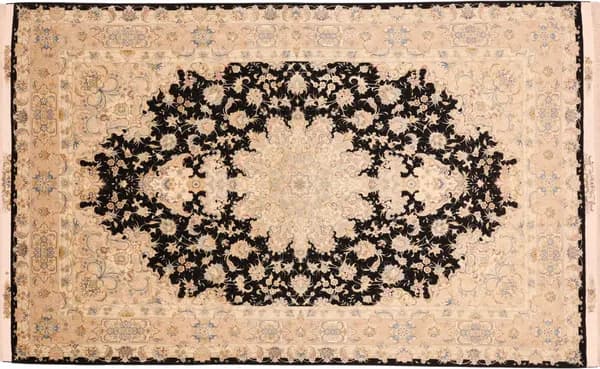 Handgeknüpfter Tabriz | Seidenkette Teppich, 320 × 195 cm, mit Seide — RUGSOCIETE Hamburg
