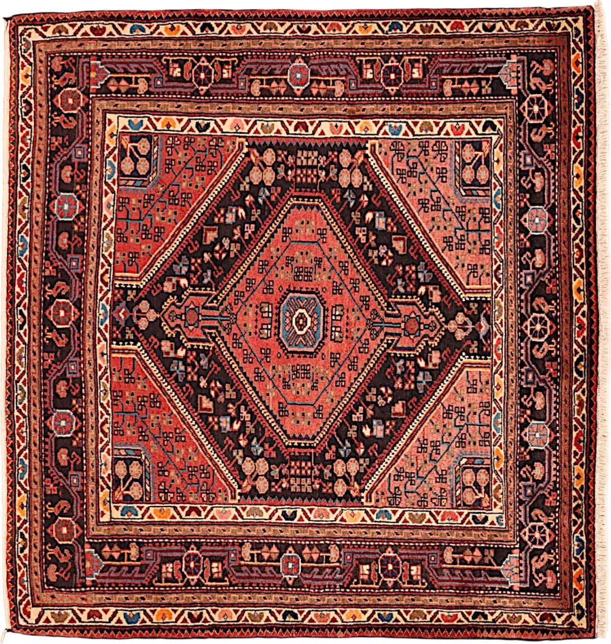 Hand-knotted Beghardeh rug, 144 × 136 cm — RUGSOCIETE Hamburg Speicherstadt