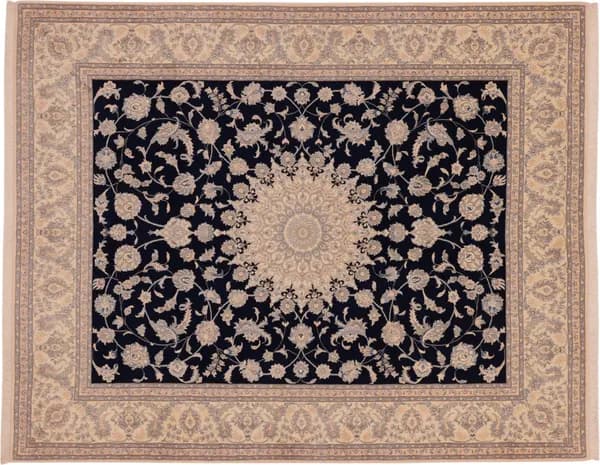 Handgeknüpfter Nain | Exklusiv Teppich, 253 × 202 cm, mit Seide — RUGSOCIETE Hamburg