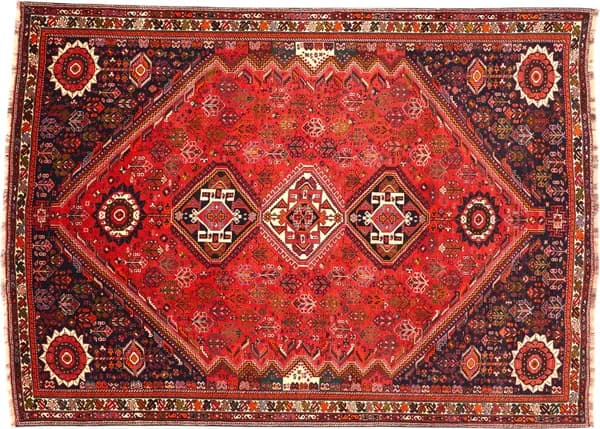 Hand-knotted Ghashghai, 305 × 217 cm