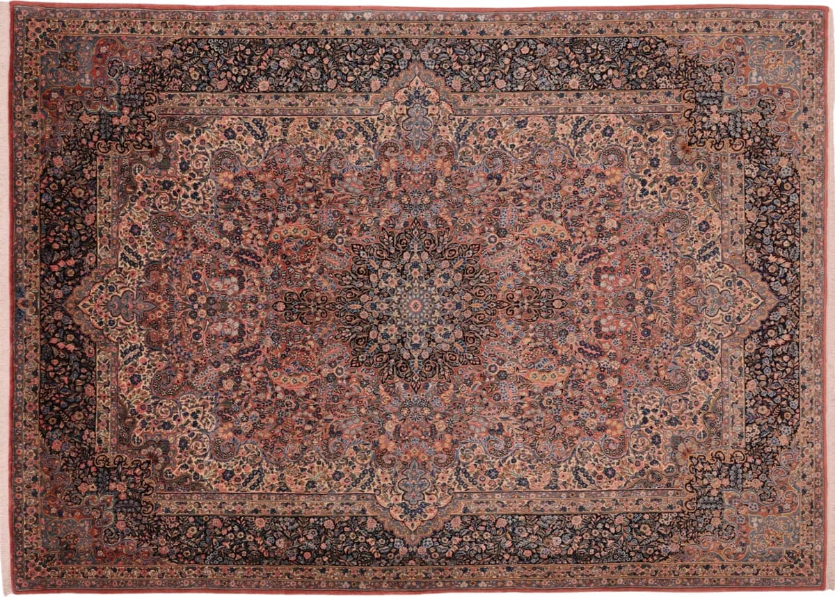 Hand-knotted Rafsanjan rug, 294 × 212 cm — RUGSOCIETE Hamburg Speicherstadt