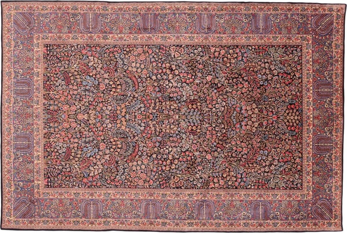 Hand-knotted Rafsanjan rug, 294 × 199 cm — RUGSOCIETE Hamburg Speicherstadt