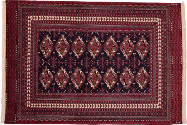 Hand-knotted Turkaman, 216 × 149 cm