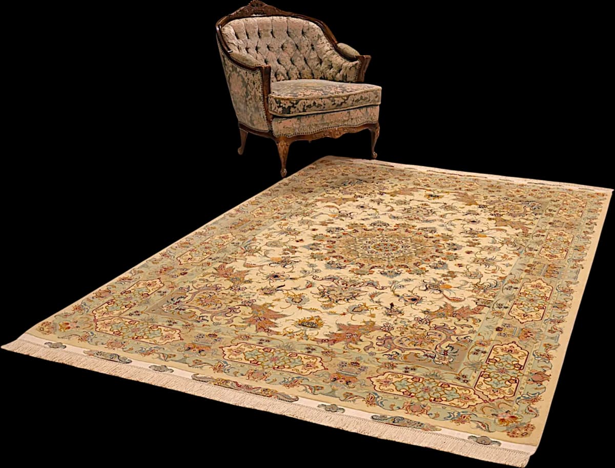 Tabriz 60 Raj — Tabriz 55 W.S., 247 × 170 cm — detail | RUGSOCIETE